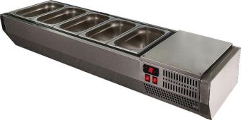 Витрина холодильная настольная Polair VT2-G (1/4) с крышкой – купить по цене завода
